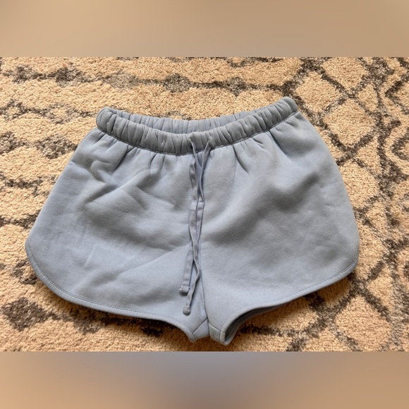 Women's Light Blue Sweat Shorts Size M - Picture 1 of 3